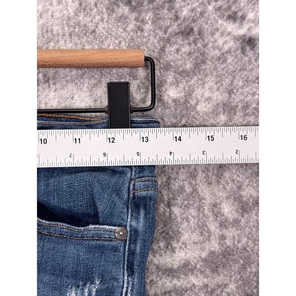 Alice Olivia Jeans 27 Womens Beautiful Low Rise Bell Flare Ripped Denim Raw Hem - Picture 3 of 8